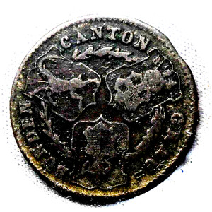 elf Switzerland Canton Graubunden 1/2 Batzen 1836 Reformation of Confederation