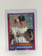 2025 Topps Heritage - High Number SP Jack Leiter #463 Chrome Burgundy Sparkle...