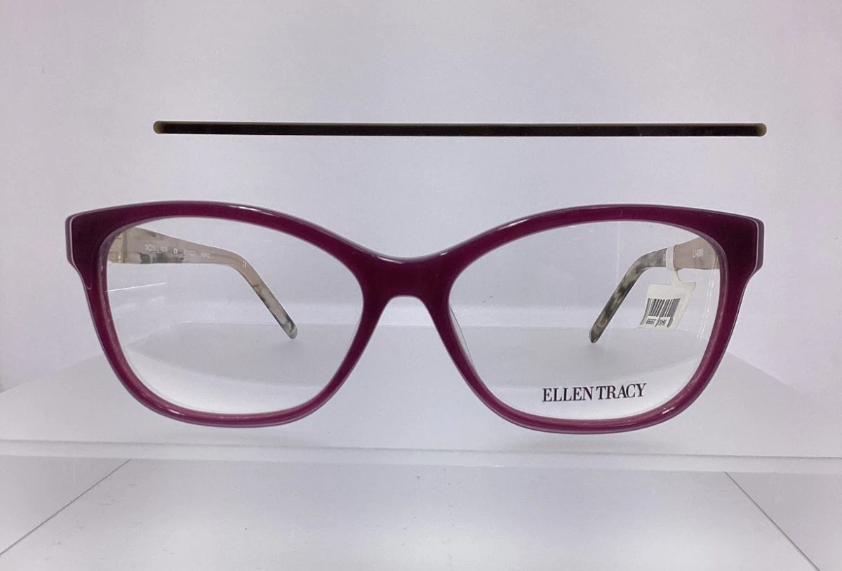 New Ellen Tracy Lucerne Women\'s Glasses in Gold and Purple Laminate. 51/15/135. Ellen Tracy Purple Eyeglass Frames for sale | eBay main image 2