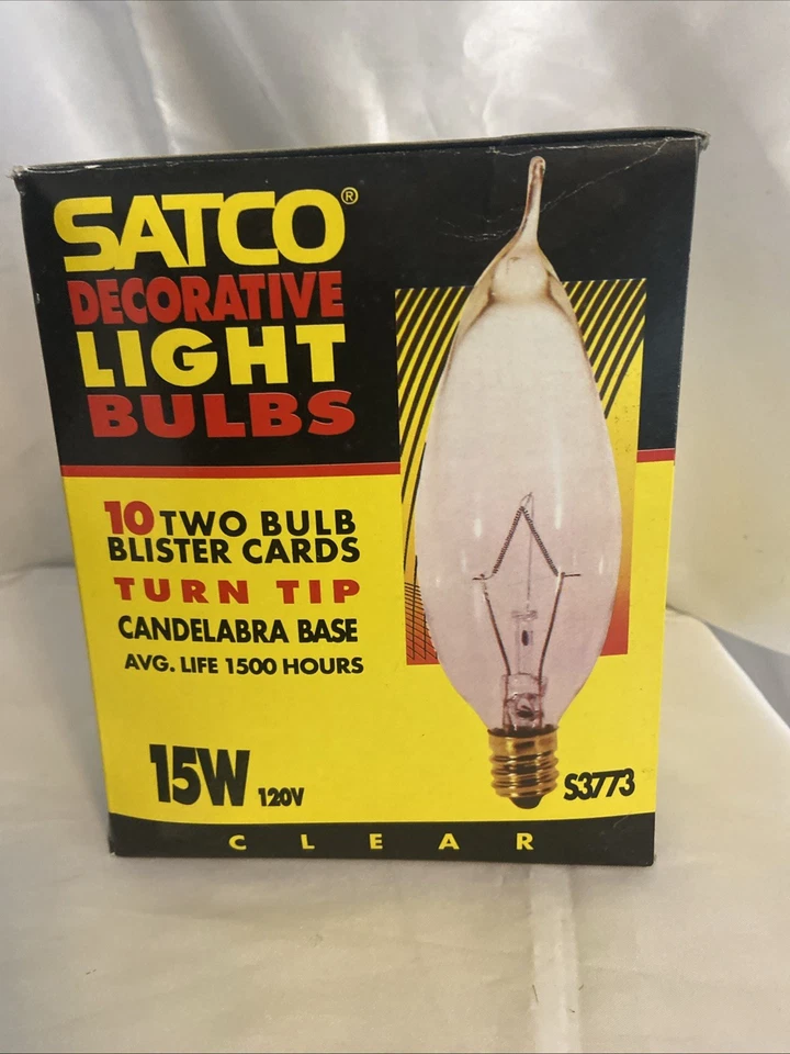 10-satco Products S3773 120-Volt 15W Candelabra Base Clear Bulb 2-pack - Image 4 of 4
