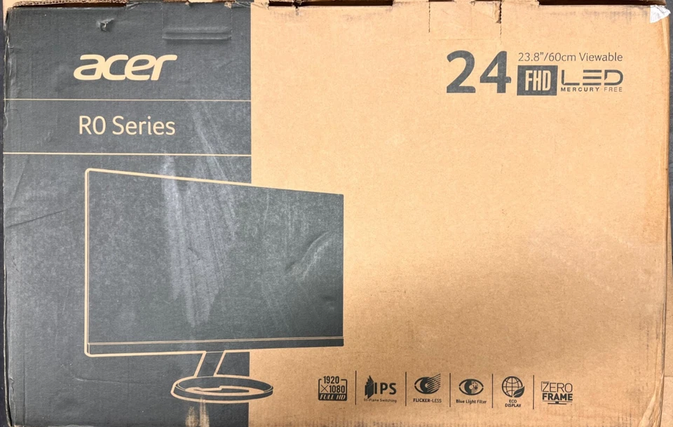 Acer R240HY bidx 23.8 inch Widescreen IPS LCD Monitor - Image 2 of 3