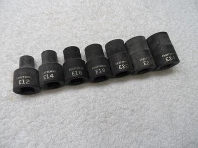 Craftsman 1/2'' Drive Impact External Torx Socket Set - 7 pcs (E12 - E24)