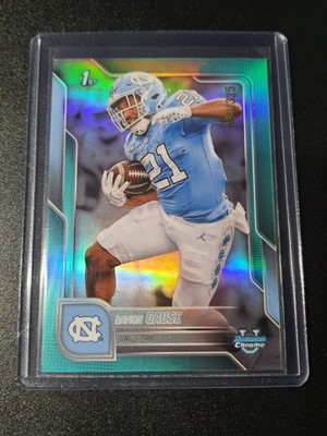 Davion Gause - Bowman 2025 - UNC Tar Heels - 1st - Aqua - /325 - !Scratches!