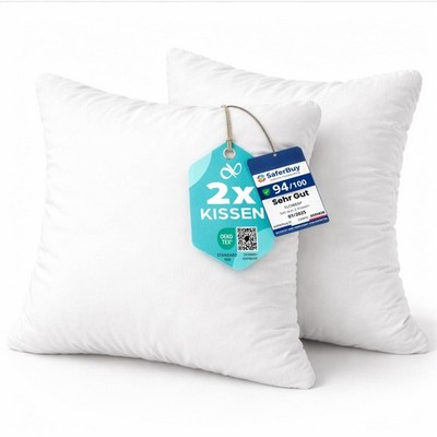 Kissen 30x30 Kopfkissen 2er Set für Sofa und Bett Innenkissen Hypoallergene A...