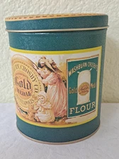 Vintage Tin Washburn’s Gold Medal Flour Crosby Co. Minneapolis 1990 Bristol Ware