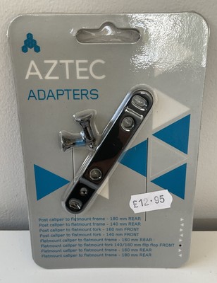 Aztec Flat-Flat 140 und 160 mm Bremssattel Bremsadapter vorne in schwarz