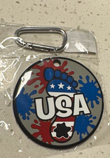 Scotty Cameron USA Red White Blue Rubber Golf Bag Tag w/ Carabiner Clip