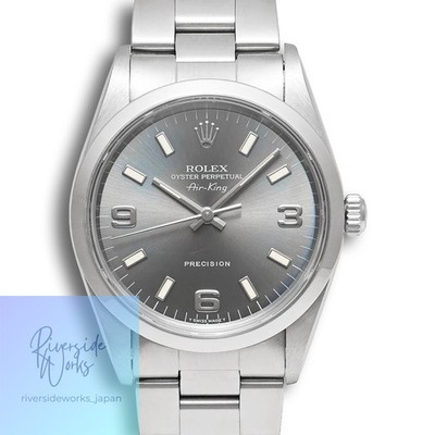 ROLEX Air-King Patina Dial Ref.14000 Gray Box & Papers Men's Watch