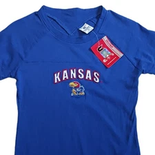 Kansas Jayhawks Colosseum Athletics Womens T Shirt Size M Blue NCAA New Tee