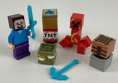 Lego Minecraft Exploding Creeper Steve Video Game Figures Set Toy Lot Parts