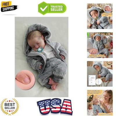 Lifelike Reborn Baby Dolls Boys - 17-Inch Real Baby Feeling Realistic-Newborn...