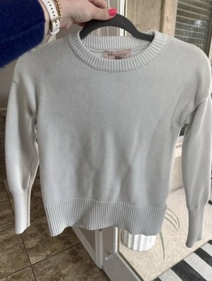 Philosophy Republic Clothing Women s White Crew Neck Knit Pullover Sweater XS