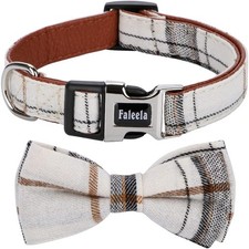 Soft Comfy Bowtie Dog Collar,Detachable and Adjustable Bow Tie Collar,for