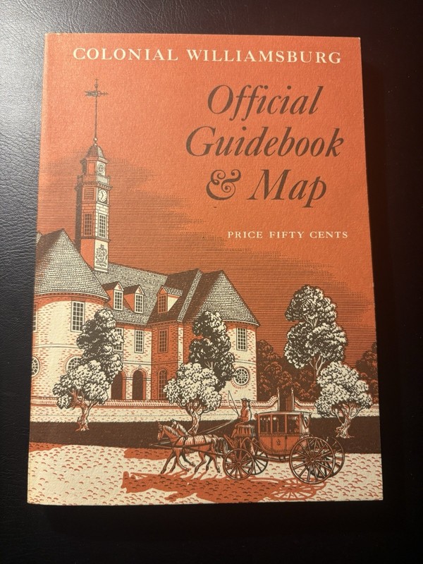Colonial Williamsburg Guidebook Map 1968 Virginia Travel Souvenir Book