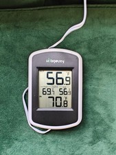 Home Temperature Monitor With 78in Probe Wired Indoor Outdoor Thermometer New US