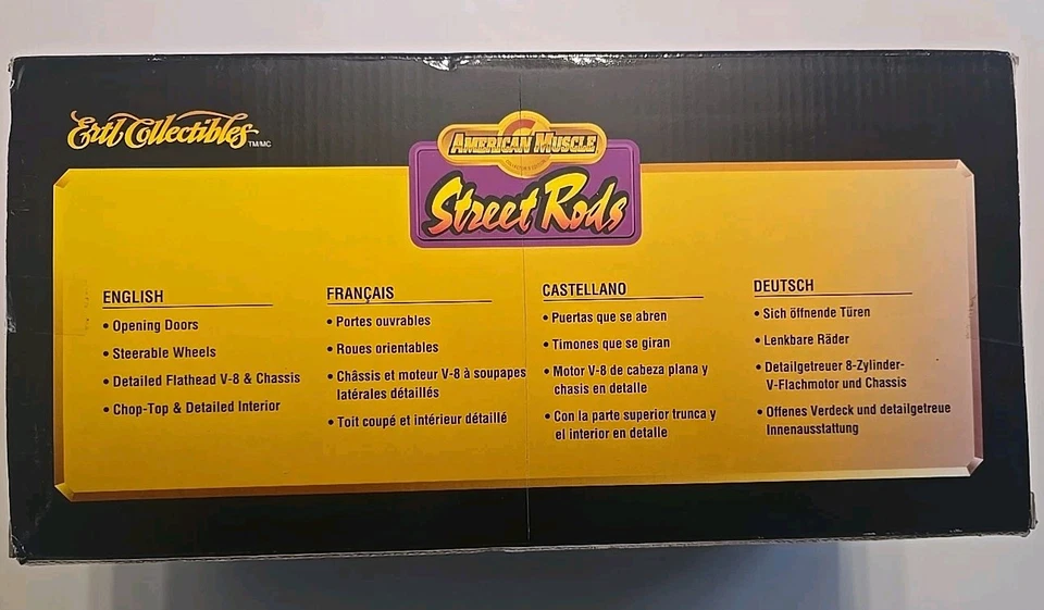 New Sealed NIB AMERICAN MUSCLE  STREET RODS '34 FORD NEWSTALGIA!!! 1/18TH SCALE - Image 3 of 3
