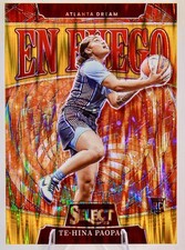 2025 Select WNBA Te-Hina Paopao /10 Gold Prizm RC En Fuego Insert #3 SSP
