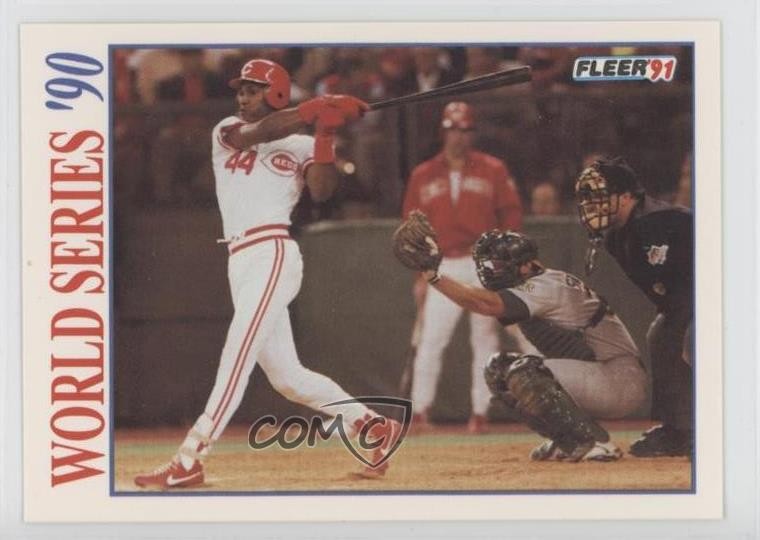 1991 Fleer World Series Blank Back Eric Davis #1 1w3
