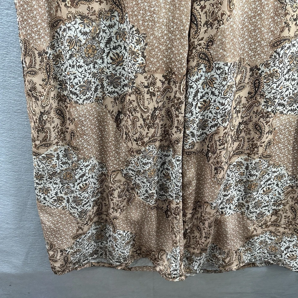 Vintage 1990s Y2K XOXO Jeans Women 12 Raw Denim Waist Paisley Pant Boho Festival - Image 4 of 4