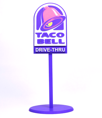 #ad #ad Taco Bell Miniature Drive Thru Restaurant Sign 7quot; Desk Shelf Display $13.99
