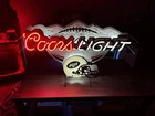 VTG Authentic COORS LIGHT Beer NY Jets Neon Light Bar Sign USA - 30x 19x8