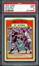 1972 Topps Baseball #296 Dick Dietz In Action PSA 9