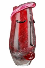 RIESIG! 30 cm Kunstglas Murano Technik Abstrakt Glas Vase 