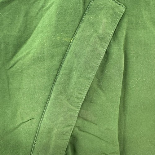 VINTAGE J Crew Jacket Mens L Green Parka Bomber Fleece Lined Oarsman Nylon 90s - Picture 7 of 16