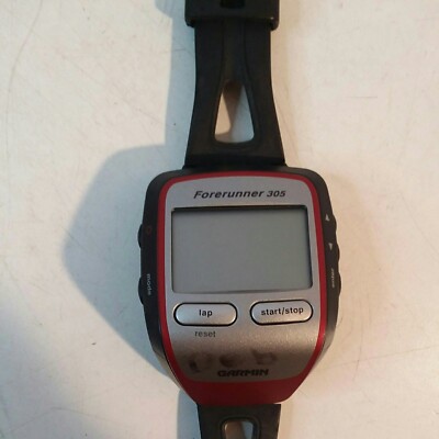 Garmin Forerunner 305 Unisex Red GPS Receiver Fitness Monitor untested