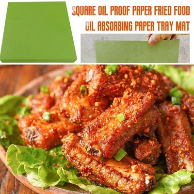 50/100PcsSquare Oil Proof Paper Food Picnic Paper Sheets Wrapping She Deco