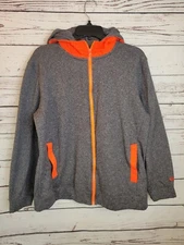 Layer 8 Gray Qwick-Dry Full Zip Long Sleeve Hoodie Sweatshirt Men's Size Medium
