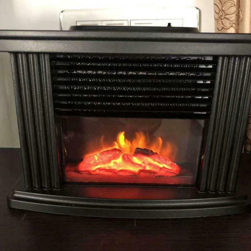 1KW Electric Fireplace Standing Space Heater Stove 3D Flame Log Burner  Freestand | eBay
