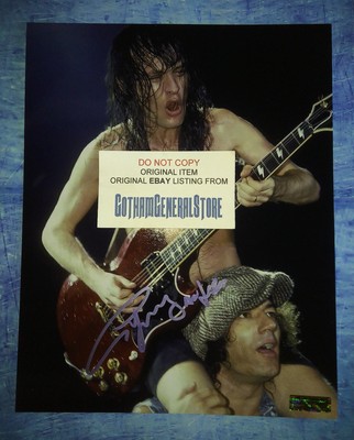 Angus Young AC/DC Hand Signed Autograph 8x10 Photo COA | eBay