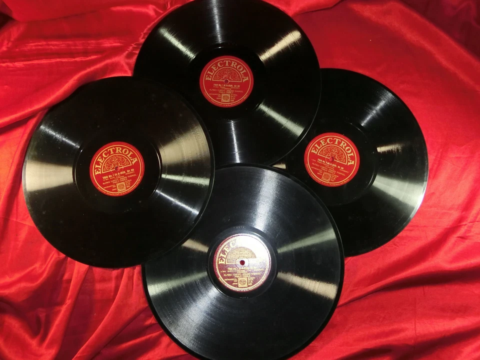78rpm SCHUBERT TRIO IN B-DUR CORTOT CASALS THIBAUD ELECTROLA 4 Schellackplatten - Bild 2 von 4