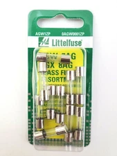 Pack of 10 Littelfuse AGW1ZP Glass Auto Fuse Assortment AGX & AGW Fuses 7AG 8AG