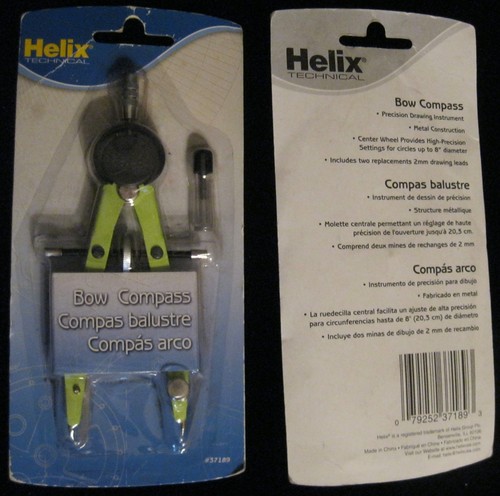 Helix Compasso In Metallo Per Scuole, Confezione Da 10 Pezzi - Punta Corta Di Sicurezza, Blocco A Camma Per Matita, Centratura Automatica - Ideale Per Istituti E Studenti - 3