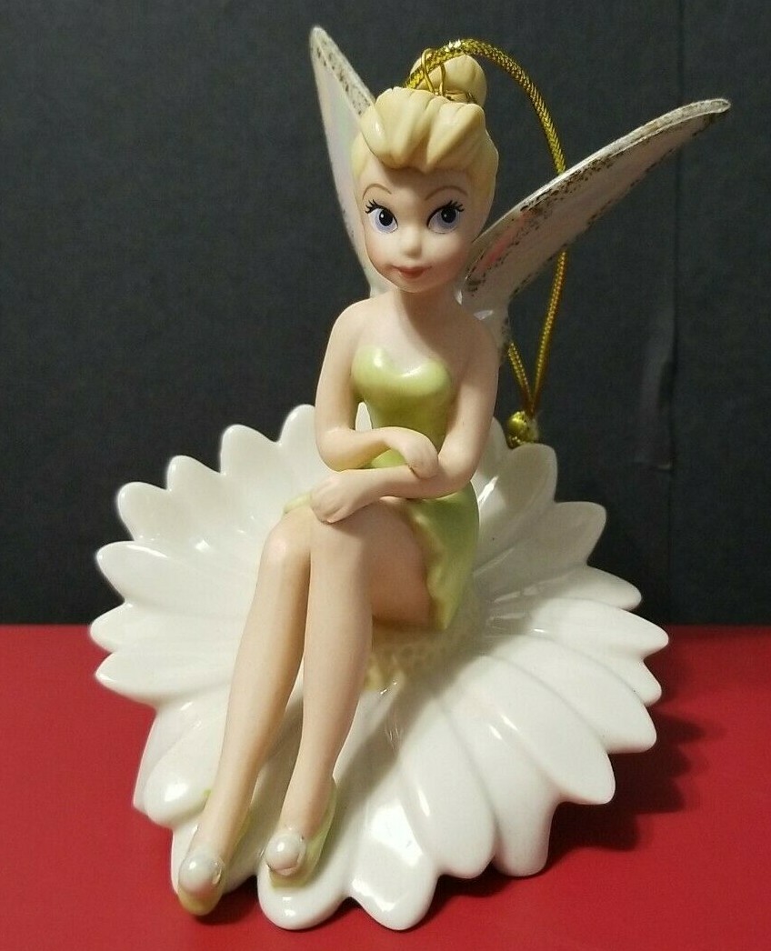 Lenox Disney Peter Pan's Tinker Bell Sitting on Flower Ornament