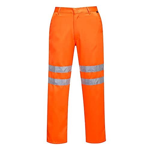 Portwest Hi-vis Ris, RT45, Pantaloni ad Alta Visibilità, Uomo, XL, Arancione (Or