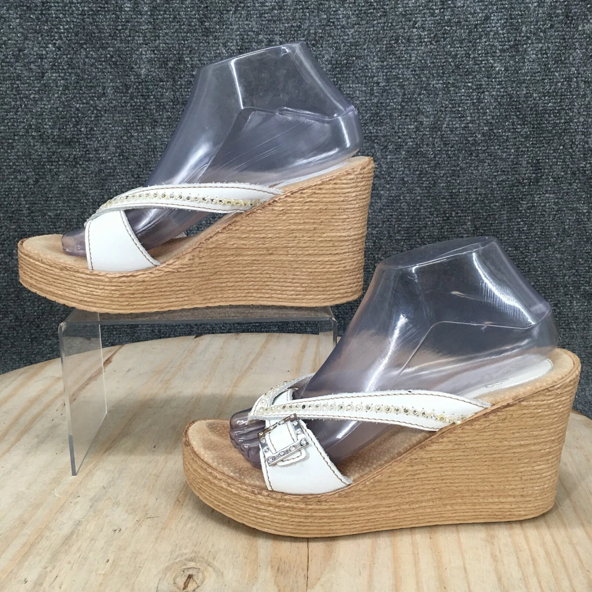 Sbicca High Heels Womens 9 M Jewel Horizon Wedge Sandals Comfort