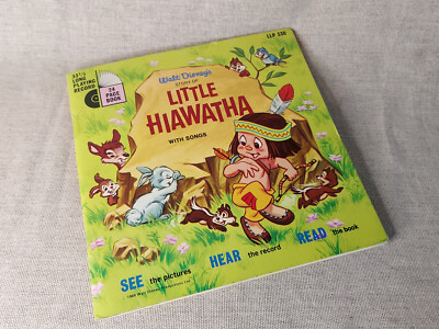 Vintage Walt Disneys Little Hiawatha; Sehen, Hören, Lesen; Vinyl & Buch Set B