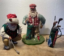 Santa Playing Golf Christmas Decoration Check Description For Details