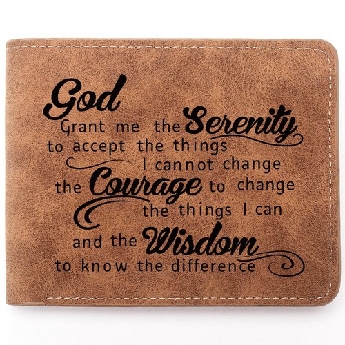 Christian Gifts Leather Wallet Engraved Personalized Leather Wallet Bible Verse - Picture 9 of 15