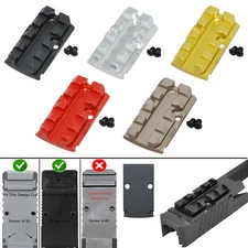 Aluminum Trijicon RMR Cover Plate With Top Picatinny Rail For G17/19/26-ColorVar