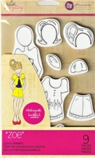 Julie Nutting - Zoe Doll Cling Stamp Prima Marketing Mixed Media 913564
