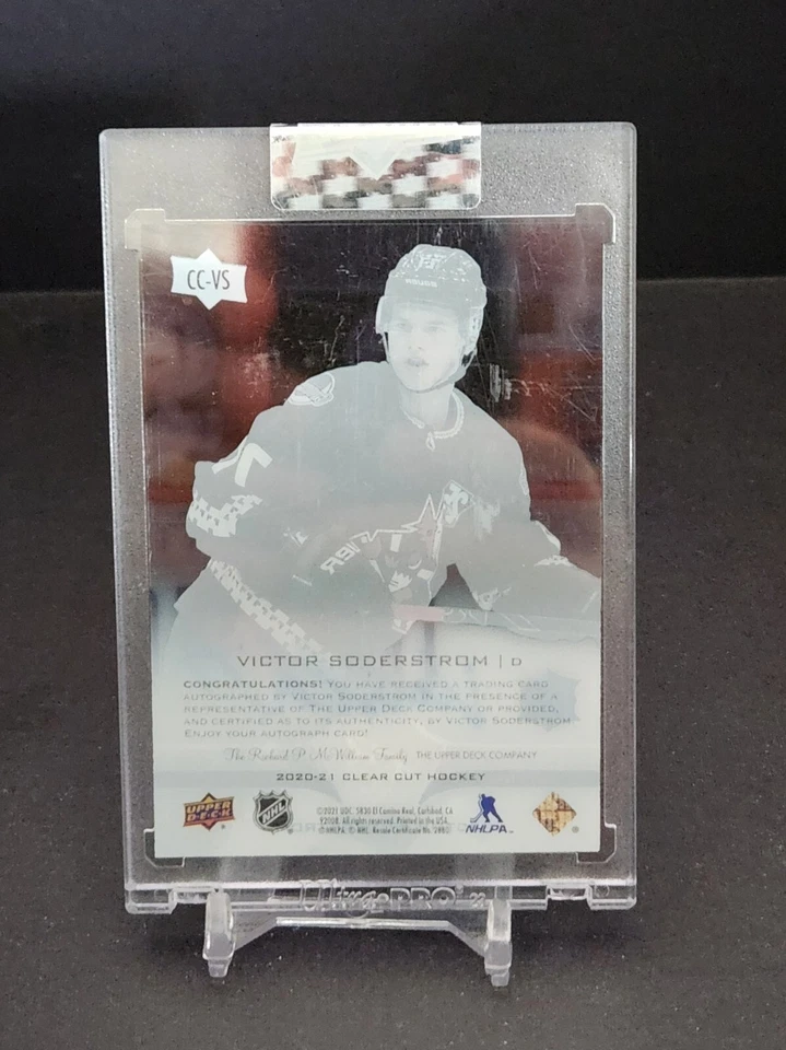 2020-21 Upper Deck Clear Cut Rookie Auto VICTOR SODERSTROM #CC-VS - Image 2 of 2