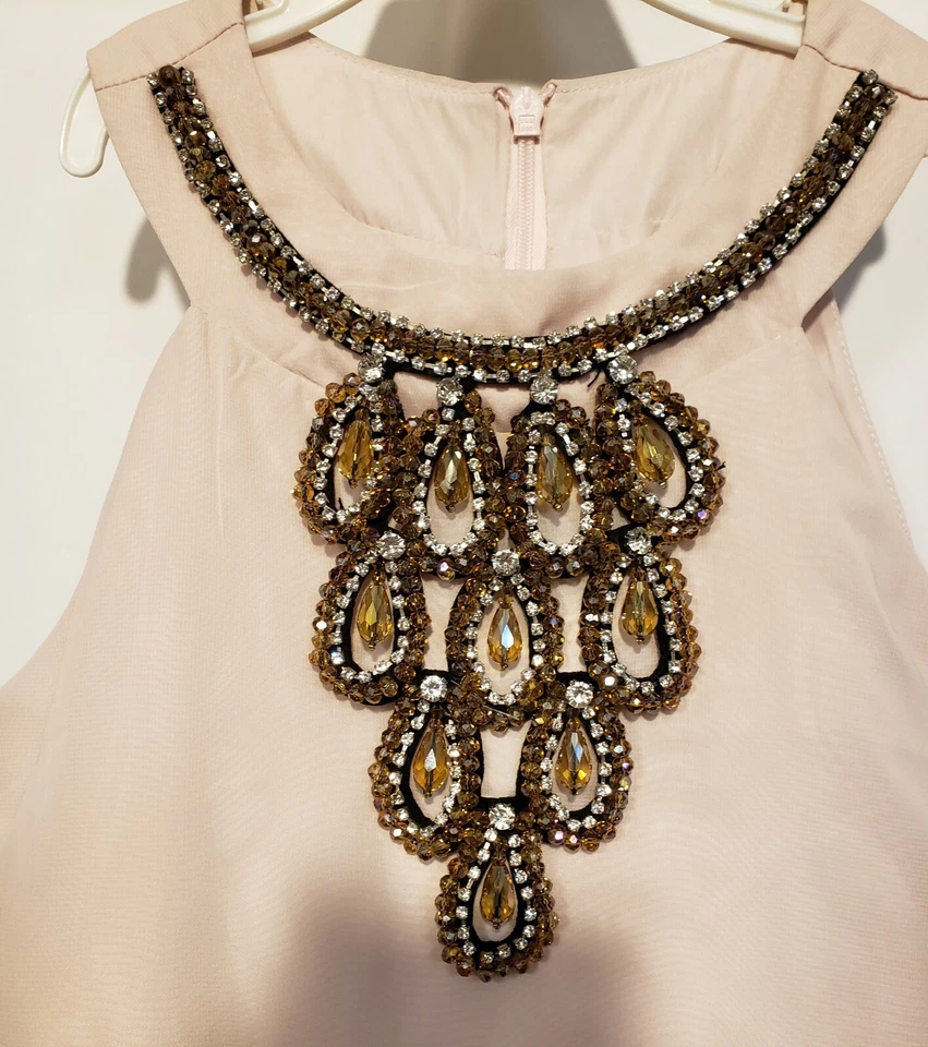 NWOT PIPPA & JULIE GIRLS PINK BLUE RHINESTONE PARTY DRESS SIZE 12 - Image 2 of 4