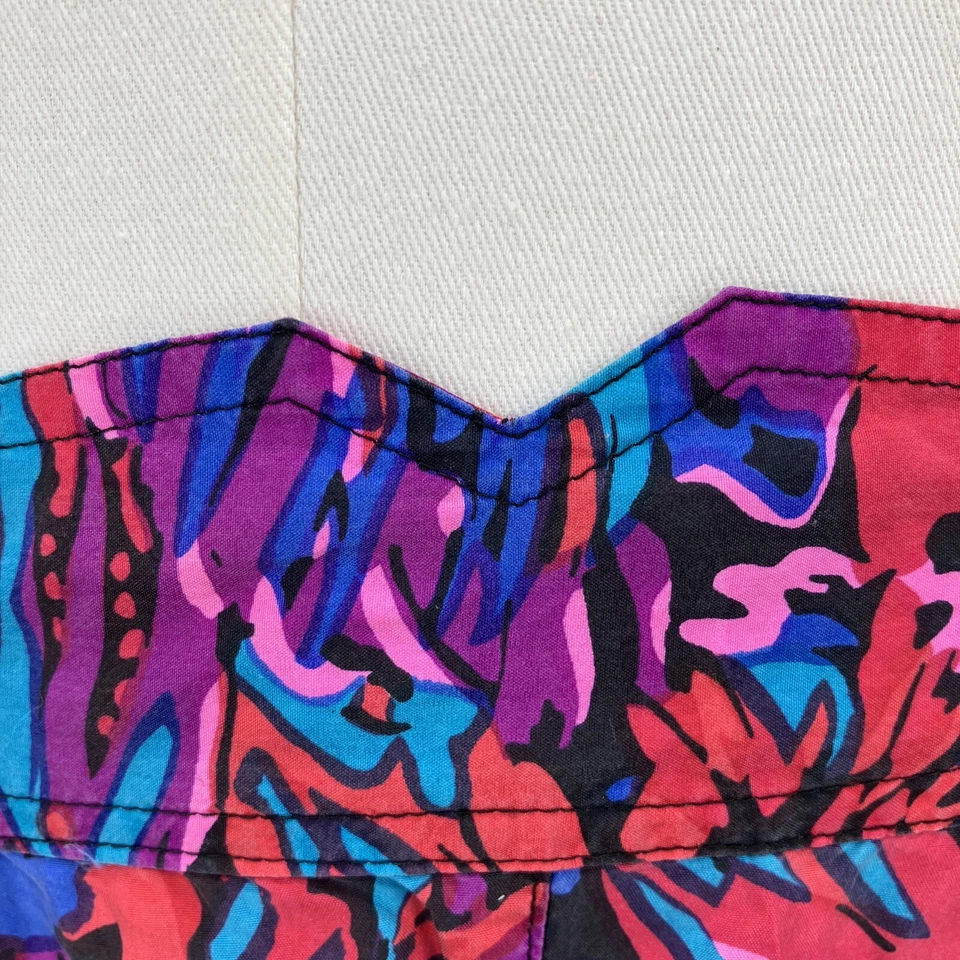 Pantalones Cortos Sellecca Silks 100% Seda Brillante Estampado Gráfico Floral Plisado M Foto 3 de 4