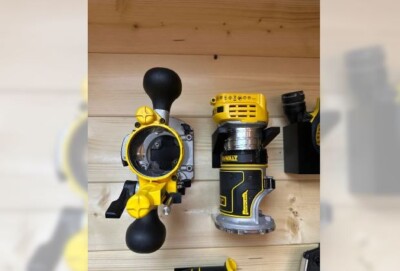 Wall Mount For DeWalt DCW600 Cordless Router with Optional Plunger Router Mount