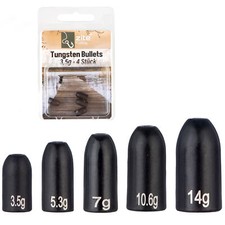 Tungsten Bullet-Gewichte 3,5-14g Matt-Schwarz...