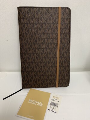 Michael Kors Brown MK Logo Medium Women Ladies Girls Notebook New